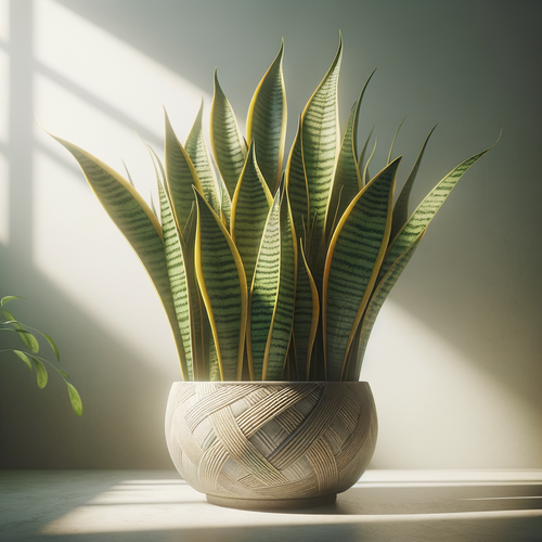 Snake Plant in a Decorative Pot