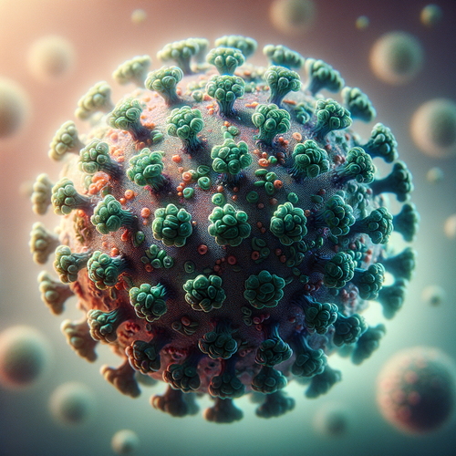 Illustration of flu virus