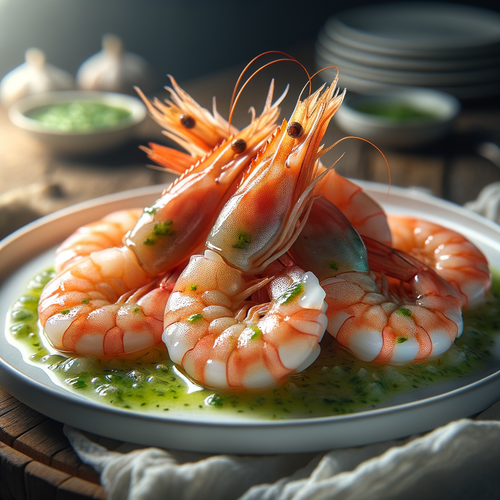 Shrimp on a plate