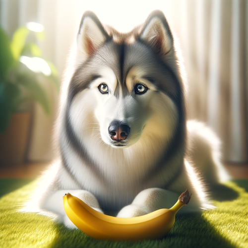 Dog with banana